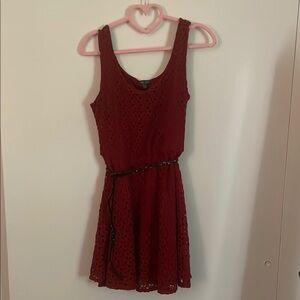 Lily Rose Red Scoop Neck Sleeveless Mini Dress